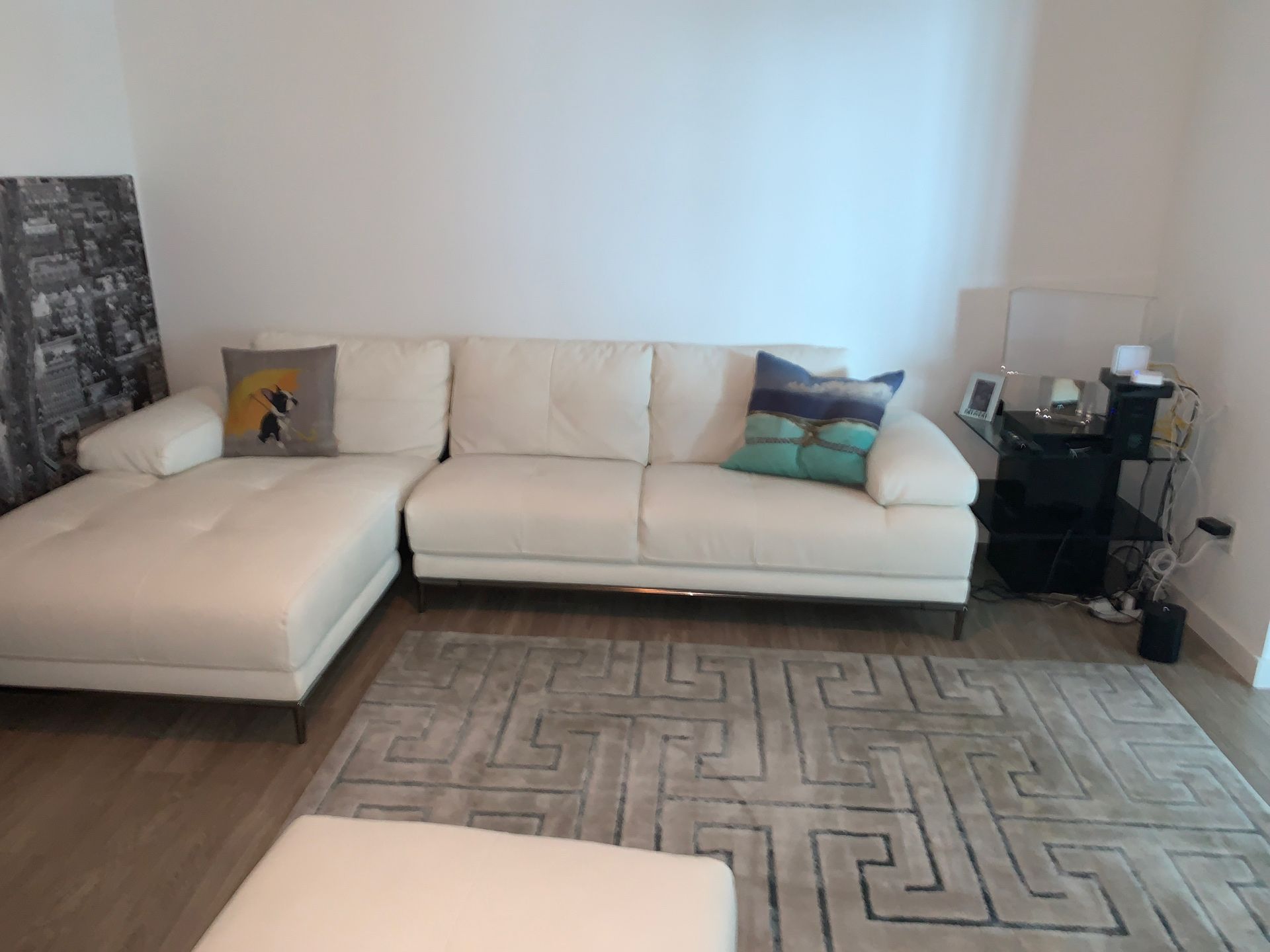 White Leather Couch - AMAZING CONDITION