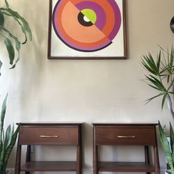 Lovely Matching Mid Century Modern Nightstands
