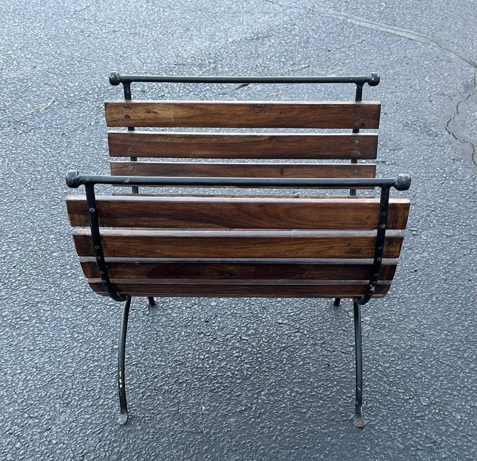 Vintage Mid Century Modern MCM Design Magazine Rack Decor