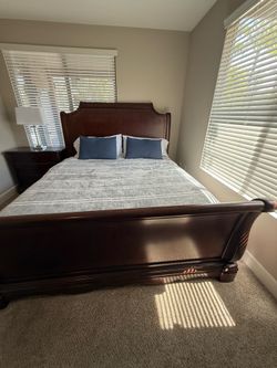 Dark wood bedroom set