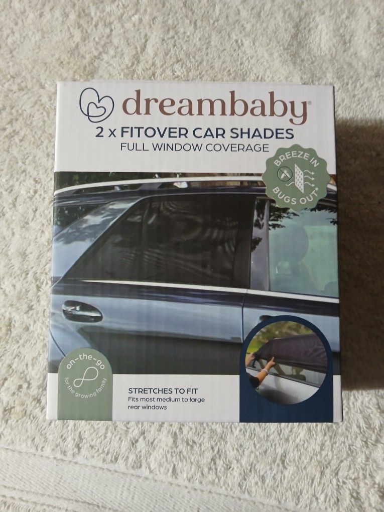 2x FITOVER CAR SHADES. FULL WINDOW COVERAGE.