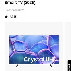 Samsung 4K TV - 43” Smart TV New in Box