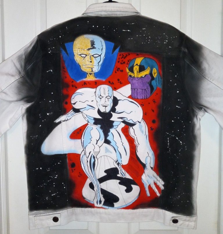 SILVER SURFER CUSTOM MADE JEAN JACKET