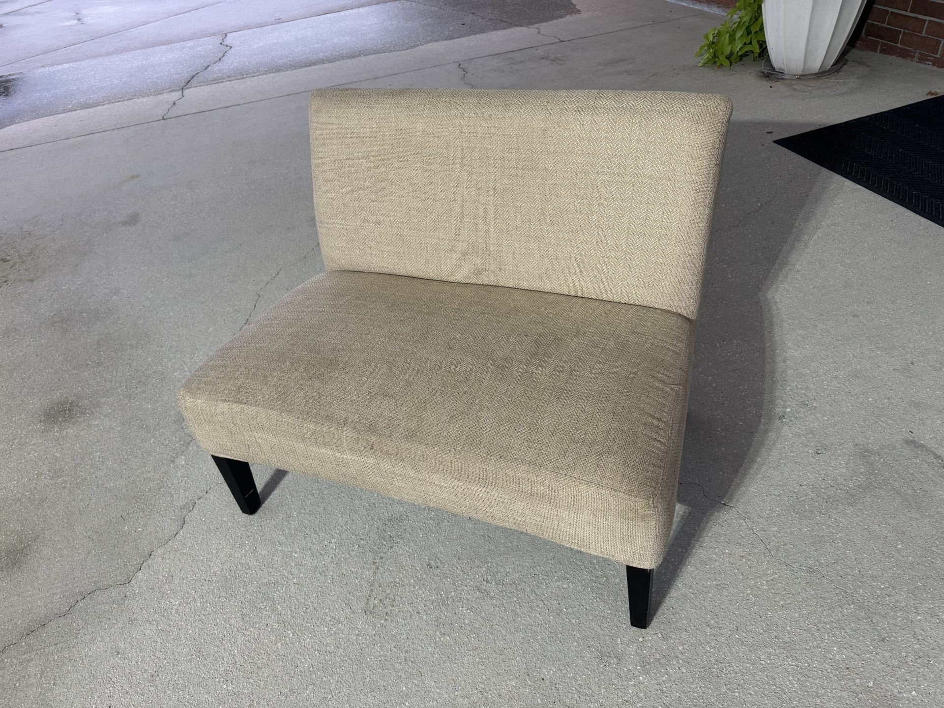 Tweed loveseat