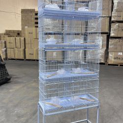 4 of White Breeding Breeder Birds Cage With Removable Rolling Stand 