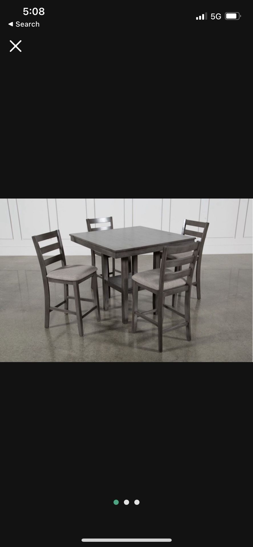 Jameson Grey Counter Dinner Table Set