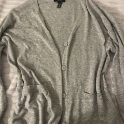 grey cardigan 