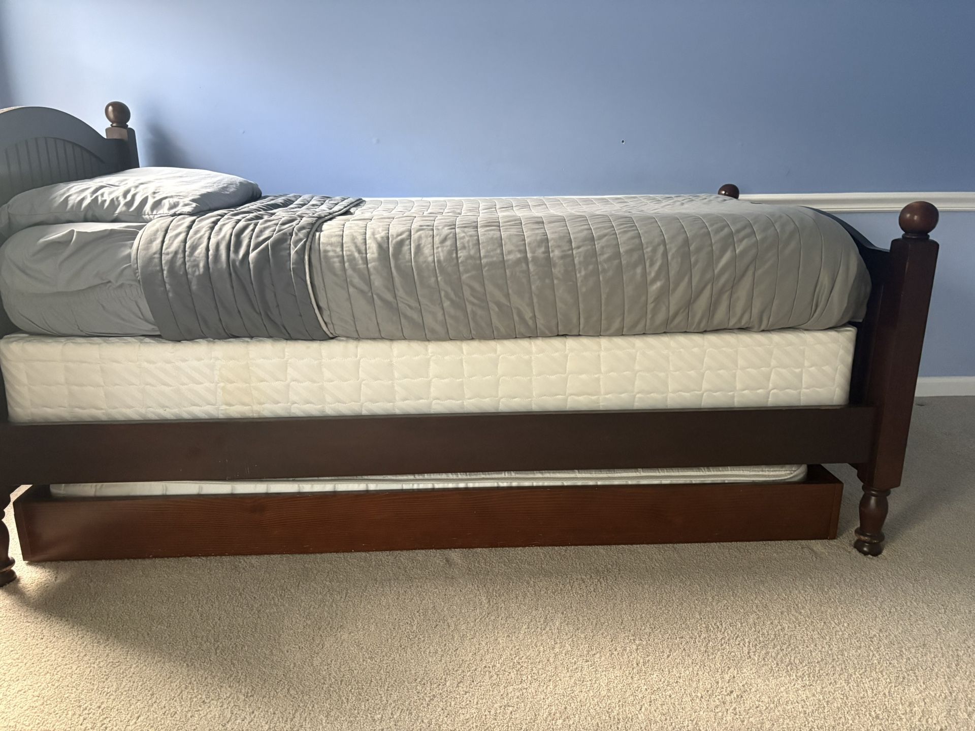 Pottery Barn Kids Twin Bed + Trundle