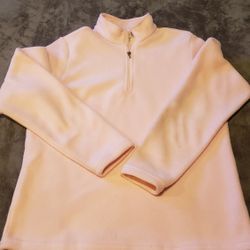 Vintage 90's LL Bean Women's Pink Fleece Jacket - 1/3 Zip. 