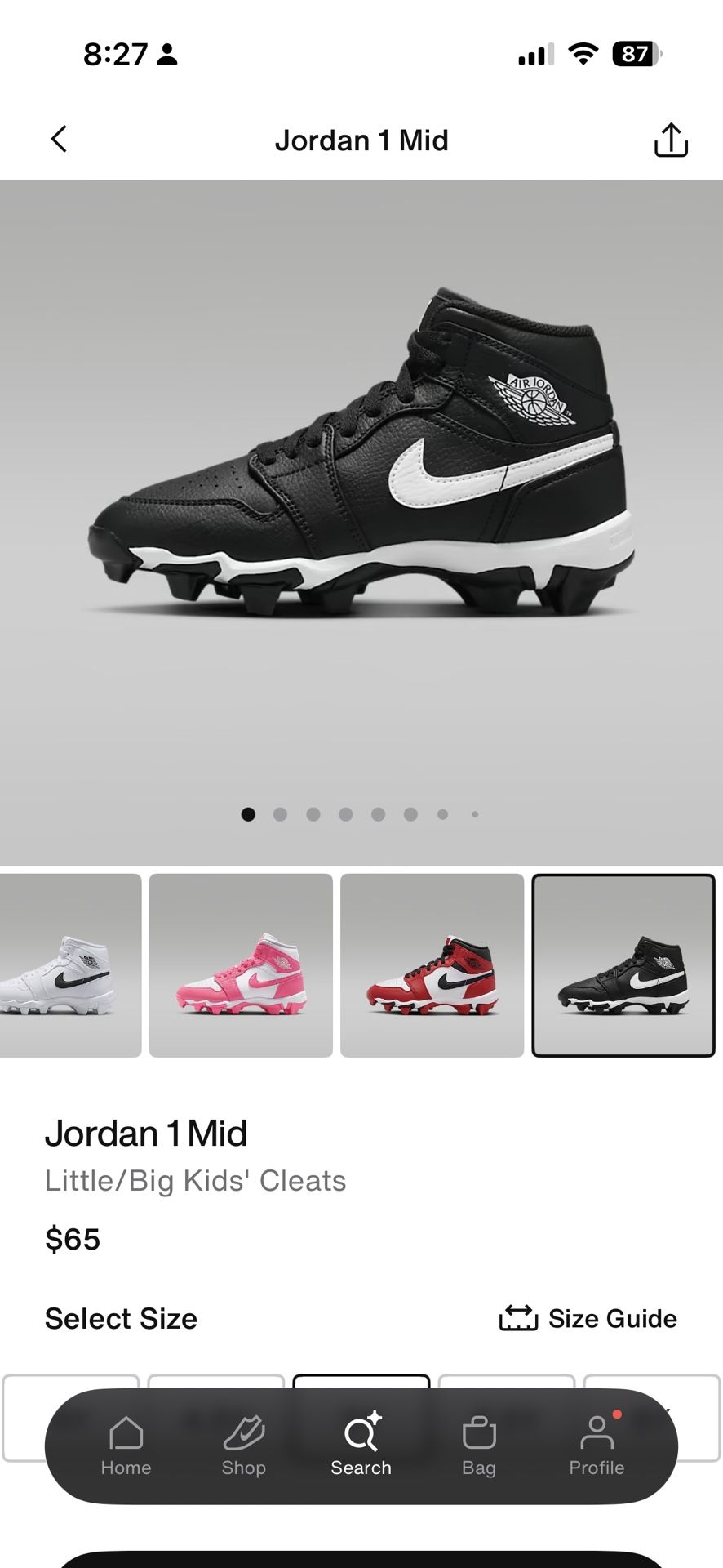 Jordan one Mid Cleats