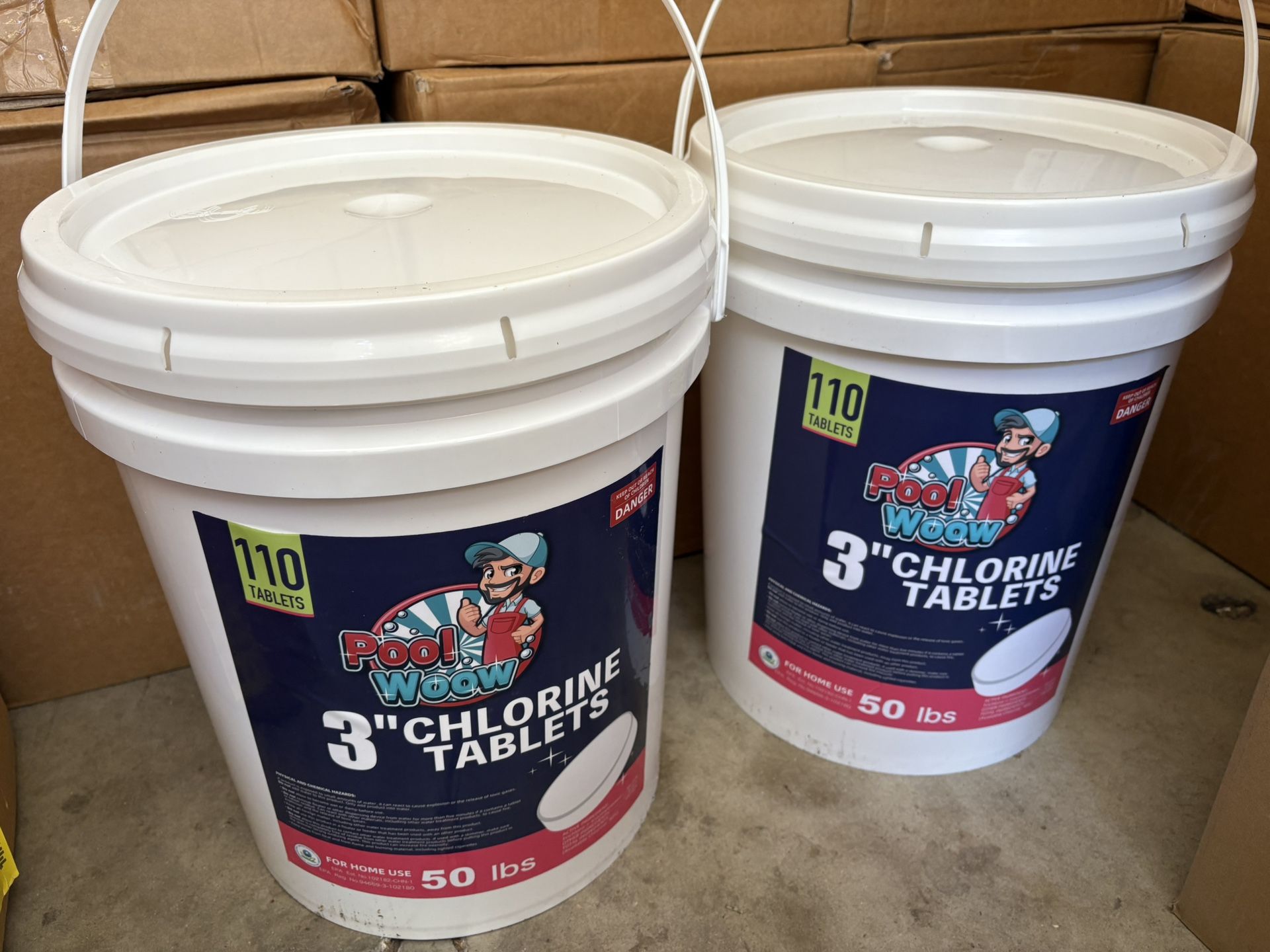 3 inch Chlorine Tablets for Swimming Pools – 110 Tablets, 50 lbs