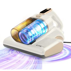 Mattress Bed Vacuum Cleaner 16Kpa Strong Suction,20ft Corded Couch Cleaner with 253.7nm UV-C Light, HEPA Filter & Ultrasonic, Deep Cleaning Handheld V