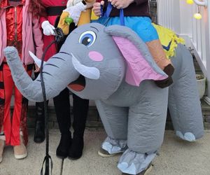 Inflatable Elephant Costume for Adult Blow Up Ride on Elephant Costume