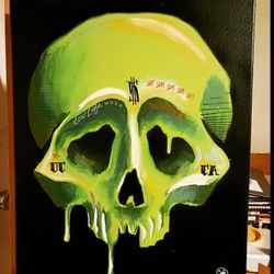 Original Hand Painted Canvas Art Work Graffiti Tattoo Street Art NOT Banksy Obey Kaws Decor Los Angeles All Original