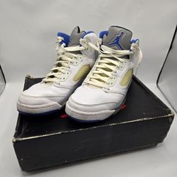 Nike Air Jordan 5 Retro Stealth 2.0 DD0587-140 White Blue Men’s Size 13
