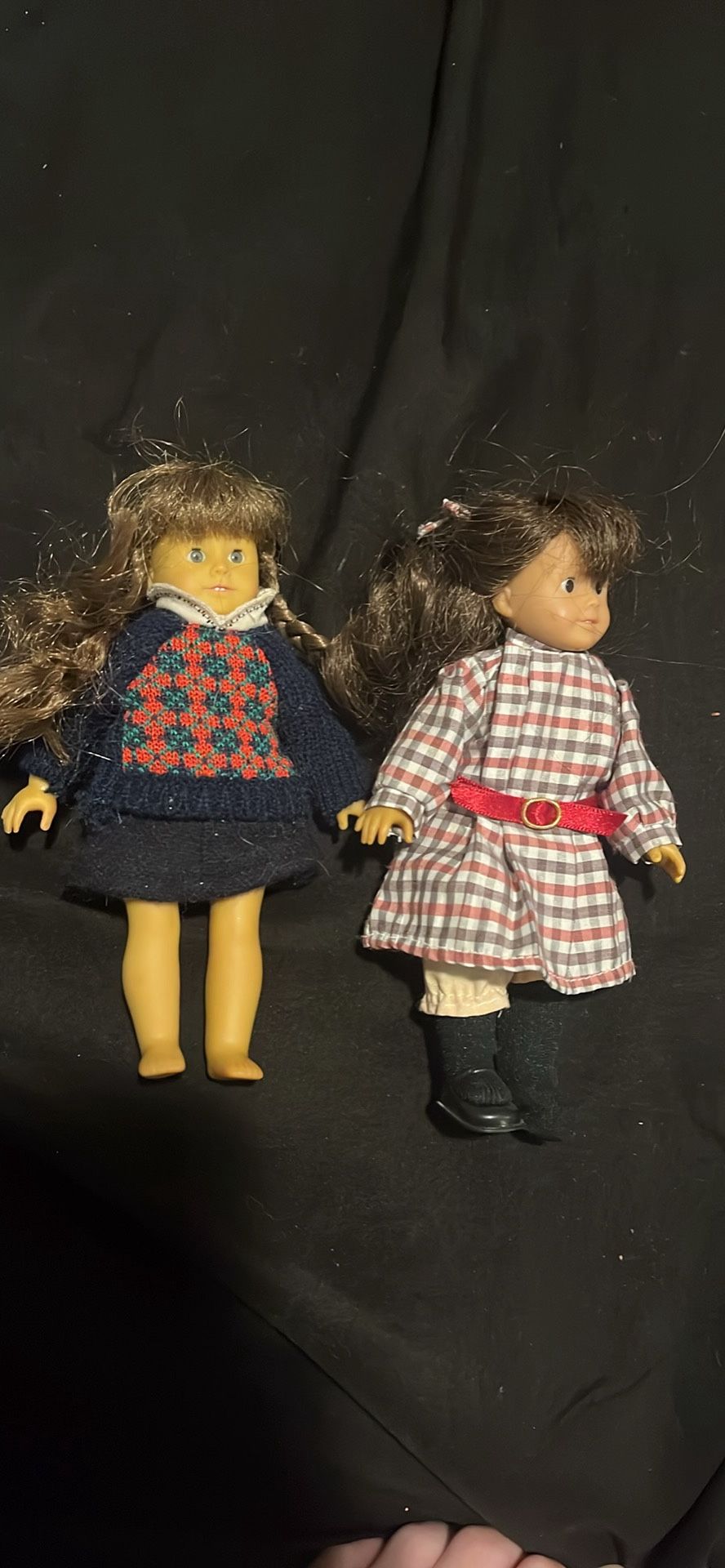 two mini american girl dolls