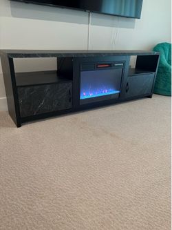 Black Grey Marble design TV stand