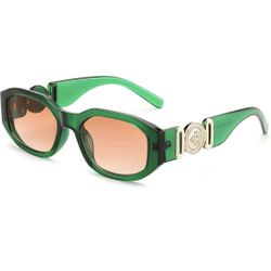 Green and Gold Medallion Sunglasses