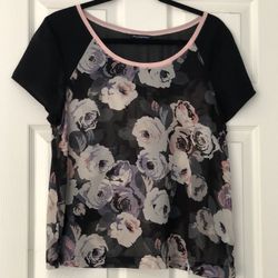 American Eagle Sheer Floral Women’s Blouse