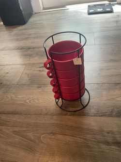 Soup bowls with soup bowl holder