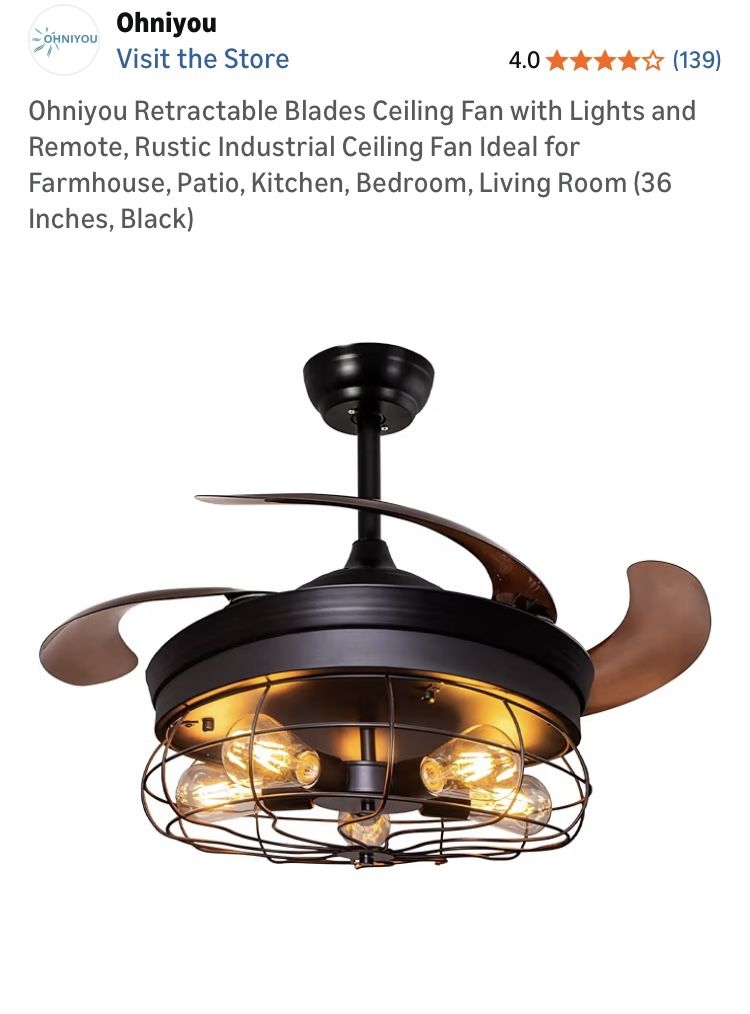 RUSTIC FARMHOUSE CEILING FAN
