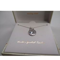 Sterling Silver.925 Marked Greatest Teacher Necklace