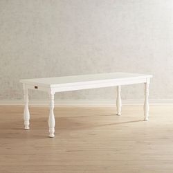 Magnolia Home Farmhouse 7 Ft. Vase Turned Dining Table in Jo's White 