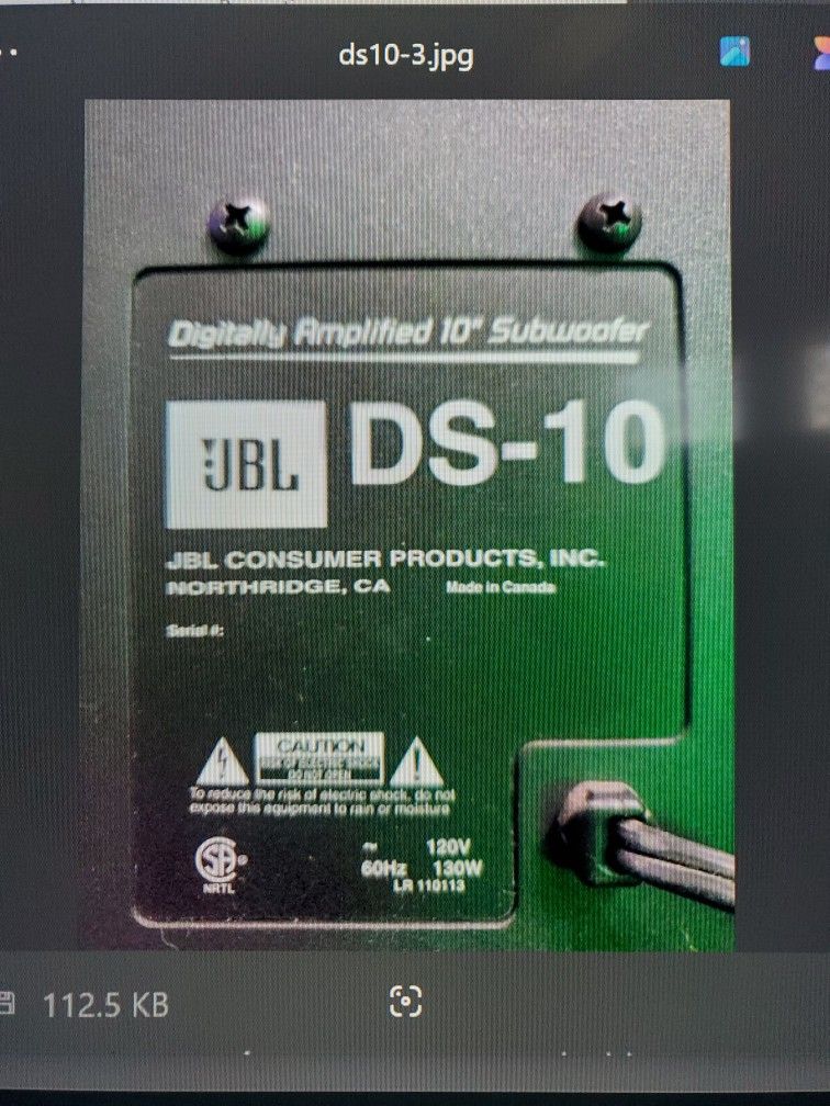 JBL. SUBWOOFER