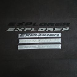 Explorer Emblems  Door Insert Rear Insert