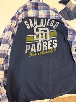 San Diego Padres Plaid Flannel Shirt – Size Large