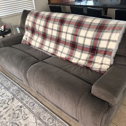 Comfy Reclining Grey Couch  