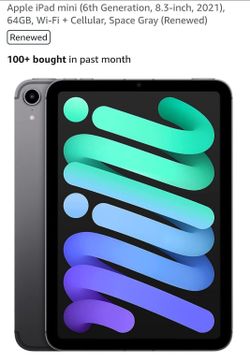 iPad Mini 6 CELLULAR $280