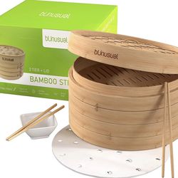 10 Inch Bamboo Steamer Basket by bUnusual