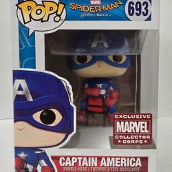 Funko Pop Marvel Spider-Man Homecoming Captain America Exclusive