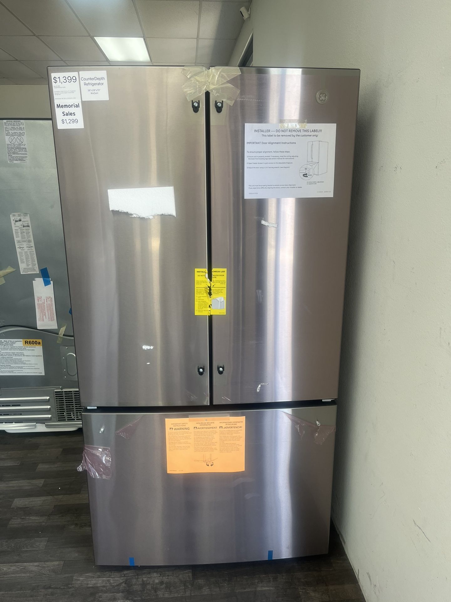 Now Only $1299 Through Memorial Day GE ENERGY STAR 21.9 Cu Ft Counter Depth French Door Refrigerator