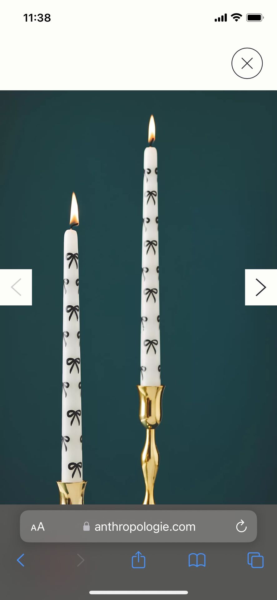 ANTHROPOLOGIE  Wedding or Decor Candles 