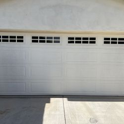 16 X 7 White Complete Garage Door Setup With All Peices 