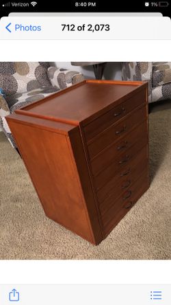 Stamp Cabinet With Stamps
