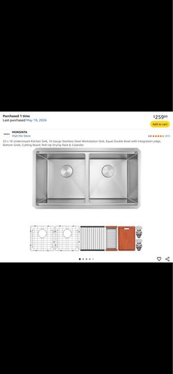 2 New sinks kitchen and bar