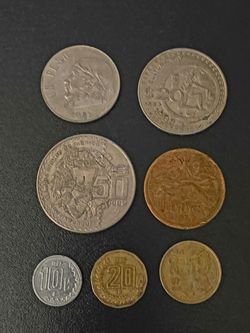 Vintage Mexican coins