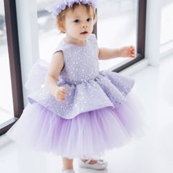 Purpl Tutu Kids Birthday  Dress 