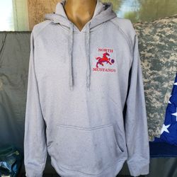 North High School Mustangs Soccer Hoodie, Sweatshirt Jacket, Medium