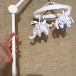 Pottery Barn Kids Flying Elephant Musical Crib Mobile.  