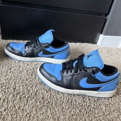 Air Jordan 1 Low Black/University Blue – Size 10 – With Box