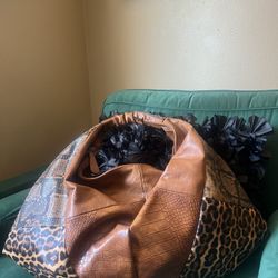 Animal Print Fashion Handbag Hobo Style Extra Large 
