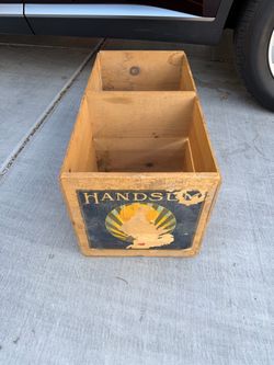 Wood Record Storage Crate Box With Divider - Handsum Brand