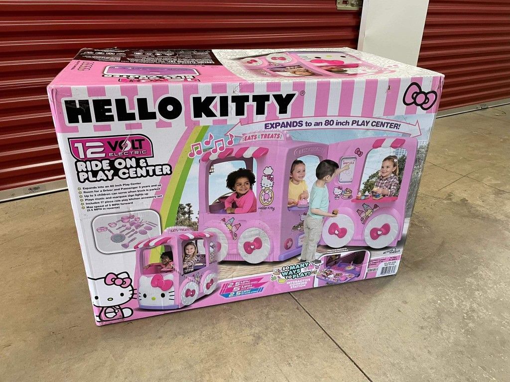 Hello Kitty12 Volt “Eats and Treats” Sweet Food Truck Play-Center Ride-On