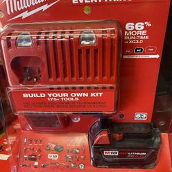MILWAUKEE M18  CHARGER AND BATTERY 5.0  New 