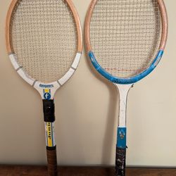 Vintage Wooden Tennis Racquet Lot of 2