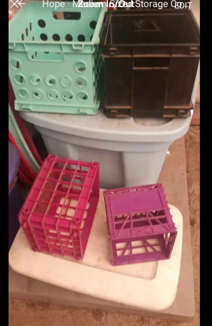 Several Different Color Compartment Baskets